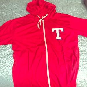 Texas Rangers light jacket hoodie size Adult XL